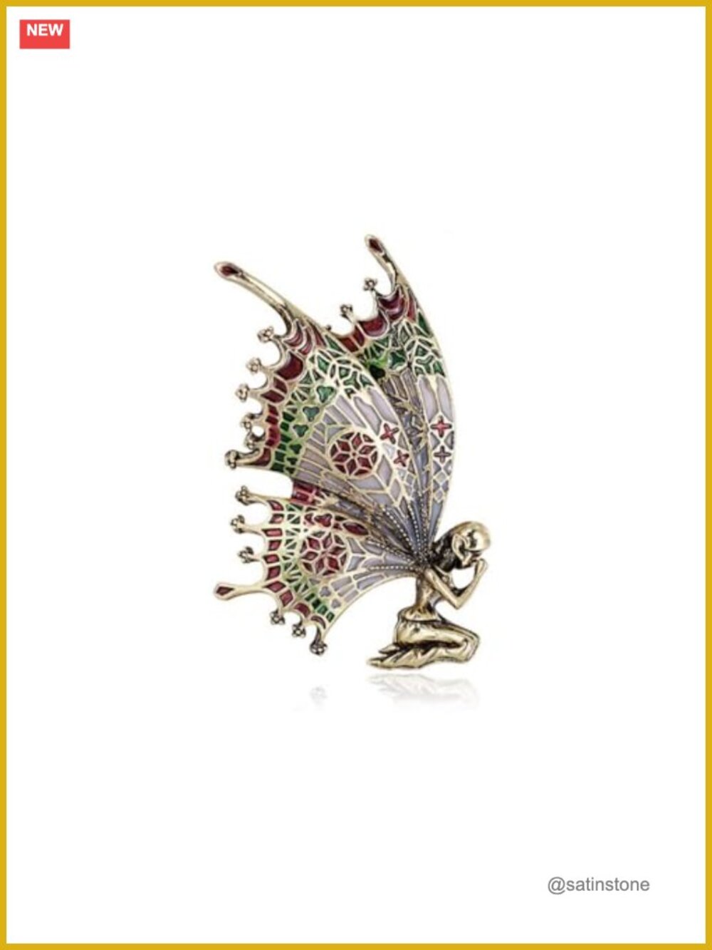 Angel Wings Fairy Enamel Butterfly Brooch Pin Zinc Alloy Lapel Pin
